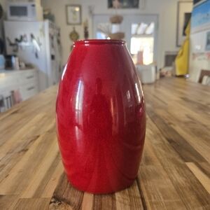Vintage Scheurich Vase Cherry Red